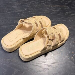 Tan Raffia Women's Sandals